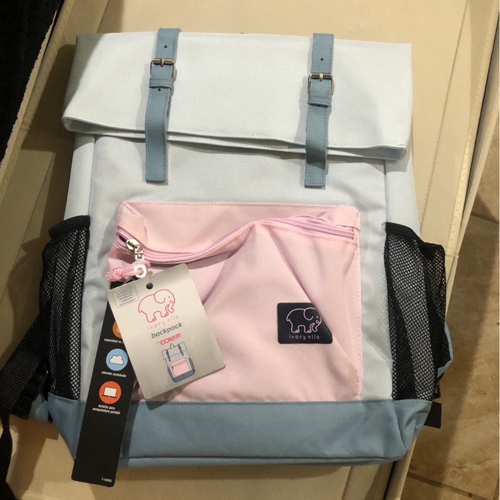 NWT blue and pink backpack